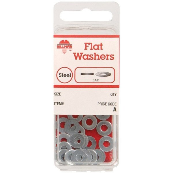 Hillman Flat Washer, , Steel Zinc Plated Finish, 10 PK 6447